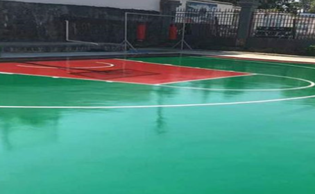 大同篮球场翻新地面